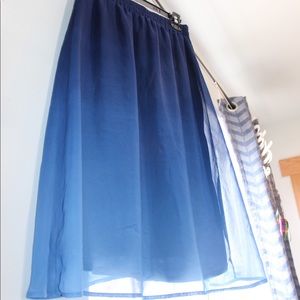 SALE Elegant Ombré Blue Skirt